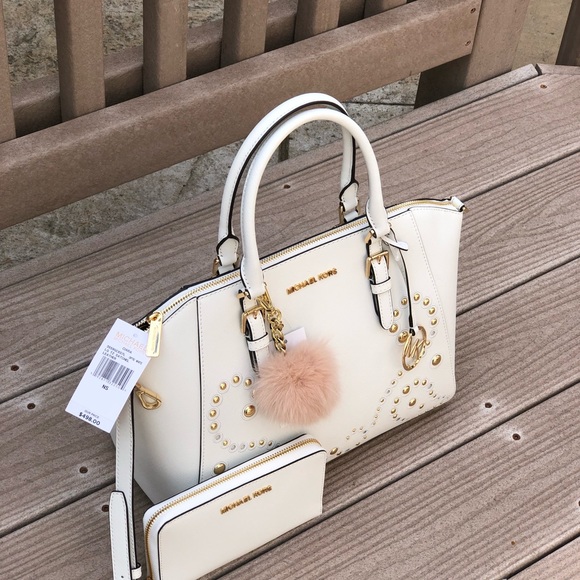 NWT Michael Kors large Ciara handbag&wallet&pom - Picture 2 of 4